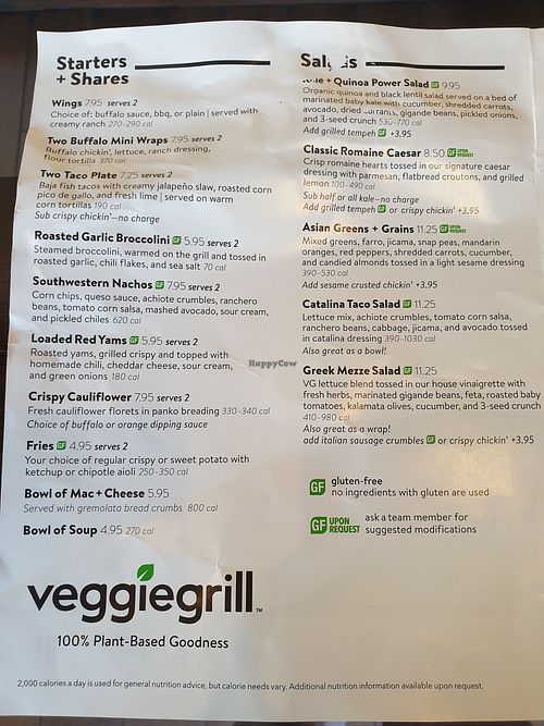 Veggie Grill Westlake Village California Restaurant HappyCow