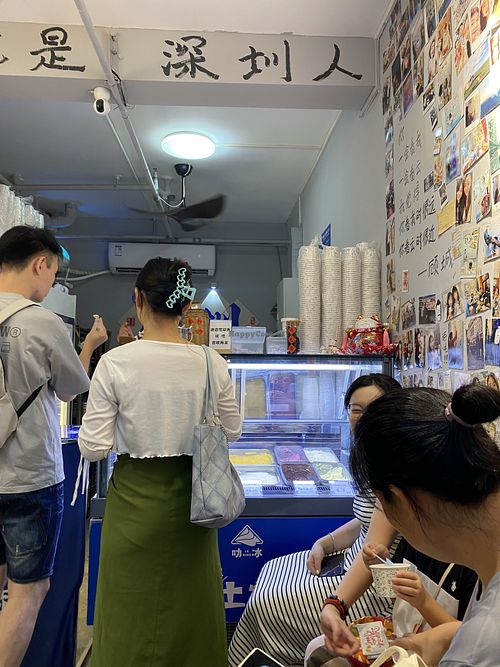 vegan sorbets in the cooler  at Lebing (Nantou Ancient City Shop) - 叻冰(南头古城店) in Shenzhen