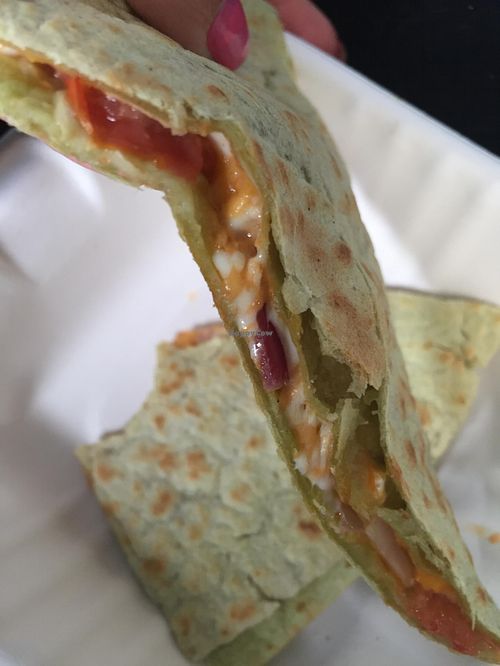 Cheese quesadilla I can't believe how real it tastes to real cheese quesadilla  at The Olive Branch Cafe in Lewiston