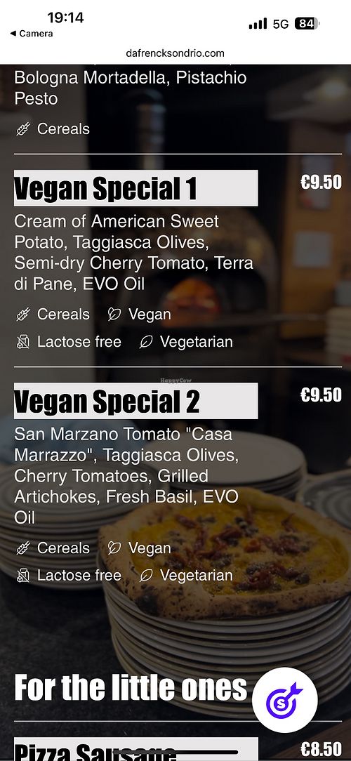 Menu  at Da Frenck in Sondrio