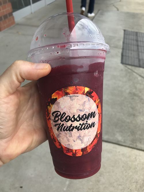 Black Cherry Smoothie (ask for no yogurt in smoothies )  at Blossom Nutrition in Louisburg