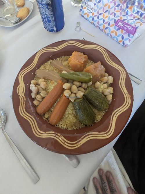 Vegetable cous cous at Café Restaurant 7 in Zaida