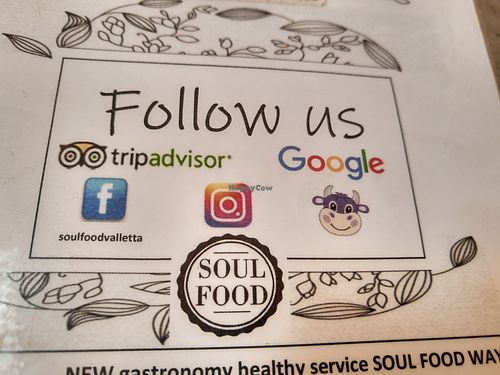 Happycow 🐮 at Soul Food in Valletta