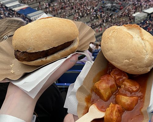 2 dishes  at Veltins Arena in Gelsenkirchen