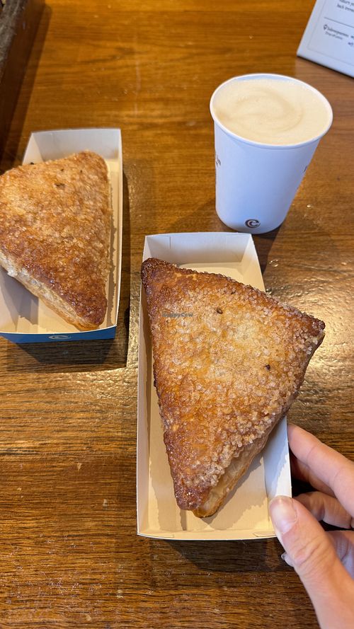 Appleflap & Oatmilk Cappuccino- Very delicious!  at De Gebrande Boon - Efteling in Kaatsheuvel