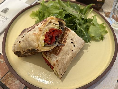 Tortilla with grilled veg  at Avaton 1739 - Coffee & Wine Roof in Naxos