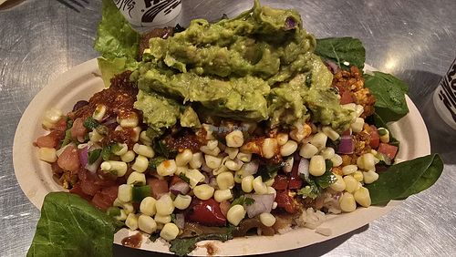 Vegan Sofritas Black beans and rice salad at Chipotle in Cheyenne