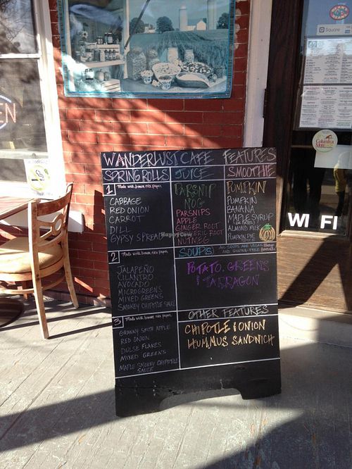 facade at Wanderlust Cafe in Bloomsburg