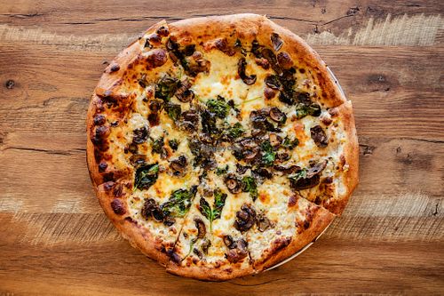 White special pizza at East Pizzeria in Columbus