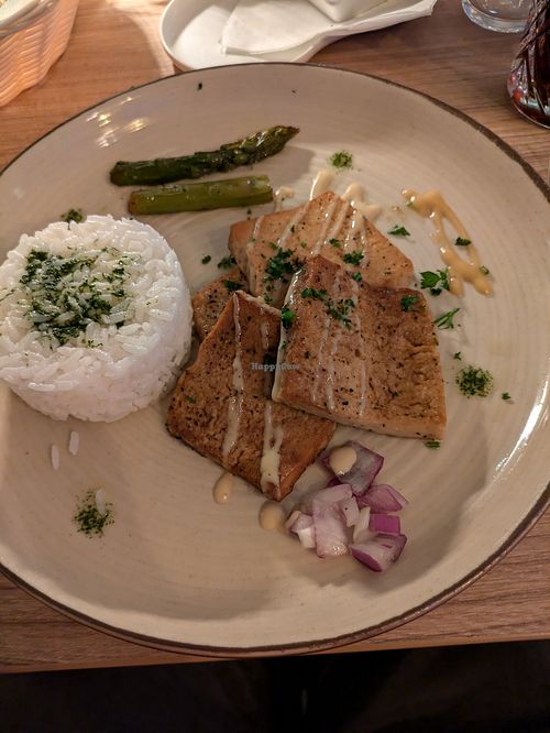Marinated tofu at Hótel Gullfoss in Selfossi