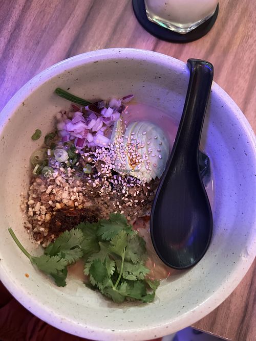 El tantanmen vegano está excelente  at Tomizen in Cancun