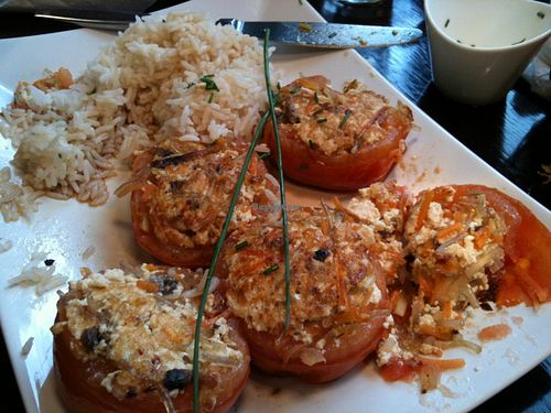 Stuffed tomatoes (vegan) at Sen Chay in Helsinki