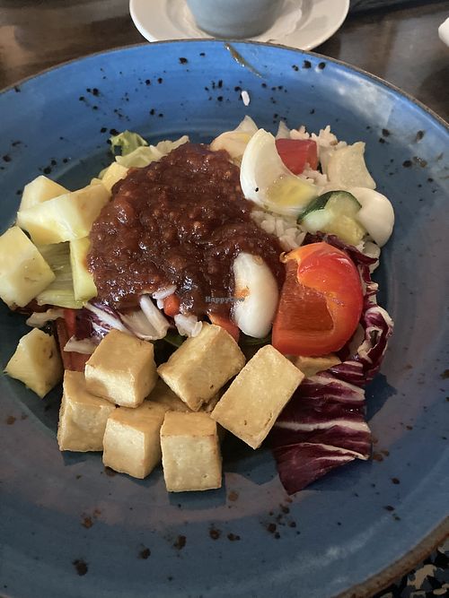 Tofu rice bowl  at Brass Bar & Grill at Talbot Hotel in Stillorgan