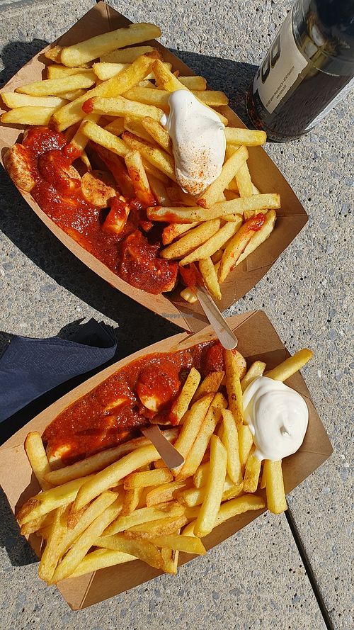 Curry Wurst at Krasse Curry Vurst in Cologne