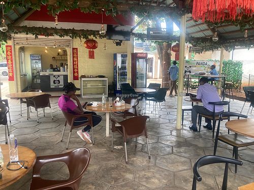 Outdoor seating at Gigas Panda in Morogoro