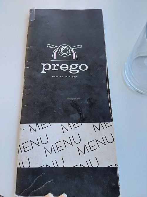 Menu at Prego Cafe in Methana