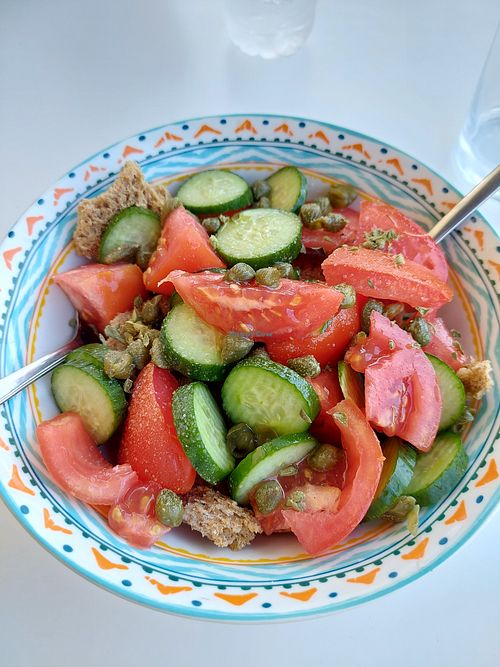 Dravos without cheese at Prego Cafe in Methana