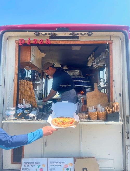   at Pizza Haruya in Teshima