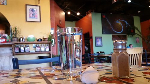 the dining area at Annapurna’s World Vegetarian Cafe at Annapurna's World Vegetarian Cafe in Santa Fe
