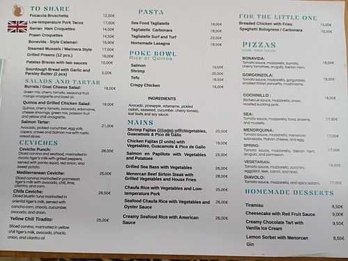  at Bona Vida in Menorca