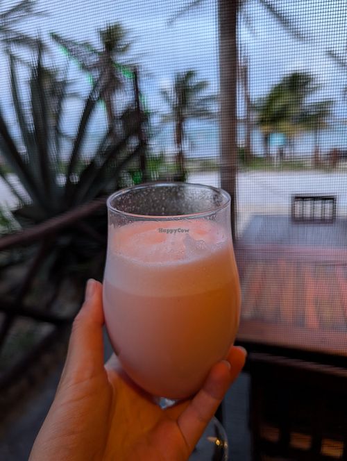Pina colada with grenadine at Luna De Plata in Mahahual