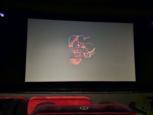 Cinema screen view from my seat at Spielburger in York