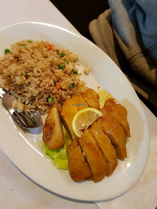 Lemon Chicken & fried rice at Vegie Bowl in Forest Hill