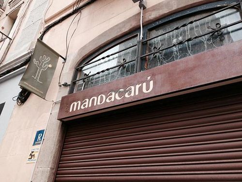 Main Sign at Cafe Mandacaru in Barcelona