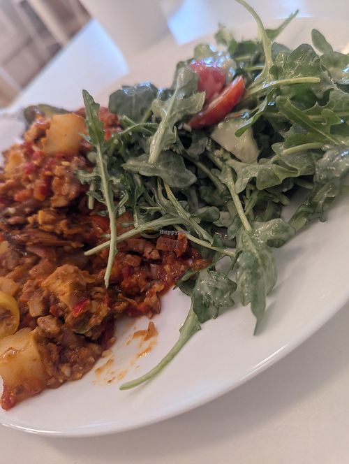 Spicy vegan hash at Aalia's in Oak Bluffs