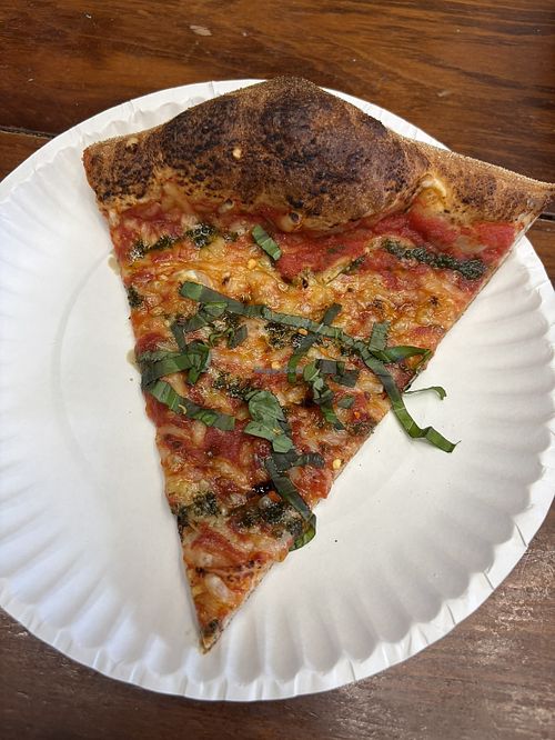 Vegan Margarita pizzaa  at Geno D's Pizza - Market at 7th in Charlotte