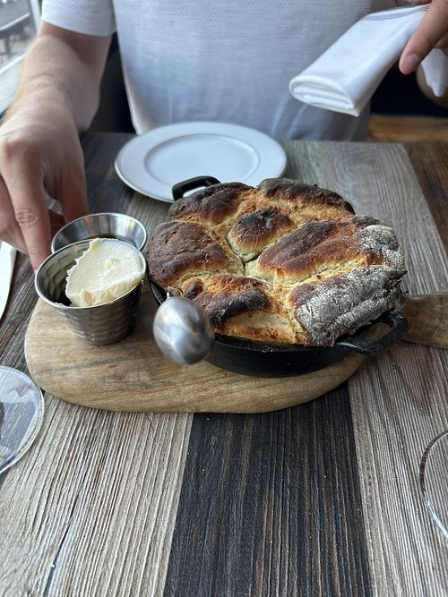 BEST BREAD EVER * does have honey   at Wren in Suttons Bay