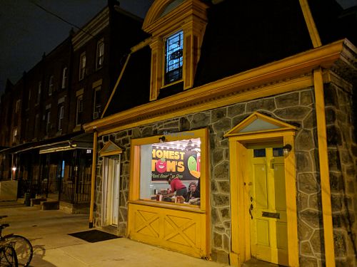 Storefront at Honest Tom's Taco Shop in Philadelphia