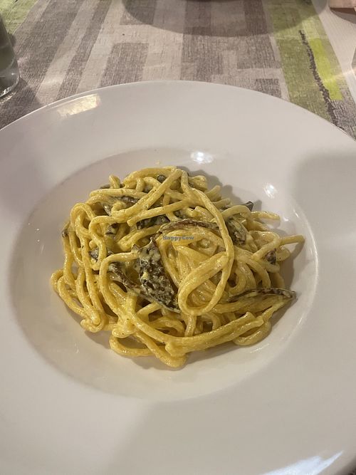 Vegan carbonara  at La Lanterna in Verona