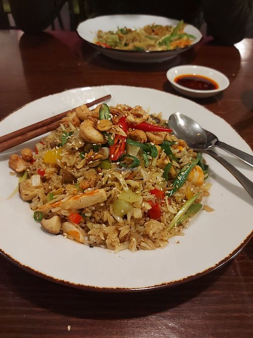 Tom Yum fried rice at Vegan Heaven in Fitzroy