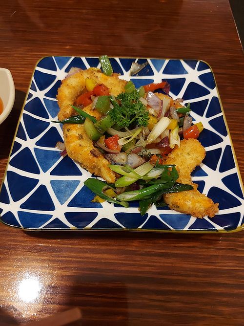 Crispy salt and pepper prawns at Vegan Heaven in Fitzroy