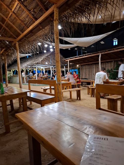 The restaurant at Rupas Beach Hotel & Restaurant in Arugam Bay