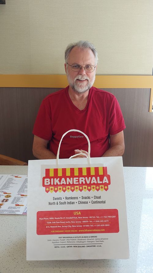 Happy man! at Bikanervala in Overland Park