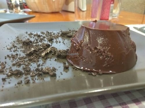 Flan de cacao at La Marmita Vegana in San Vicente Del Raspeig