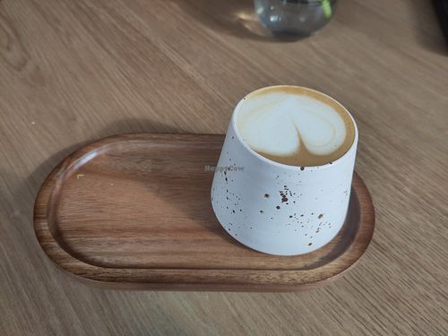 Flat white served nicely at Not Guilty Pleasure in Munich