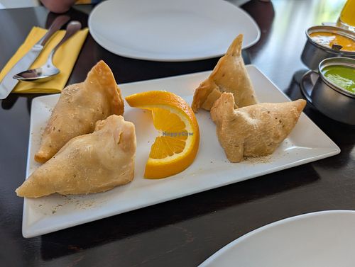 Samosas at Apna Curry Haus in Woellstein
