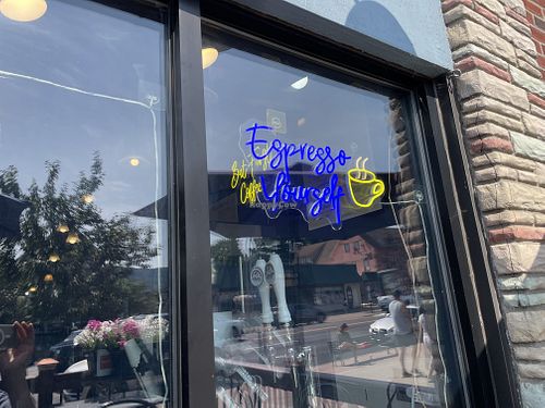 Front facadee  at hellosunshine! Bagel Bistro in Lake George