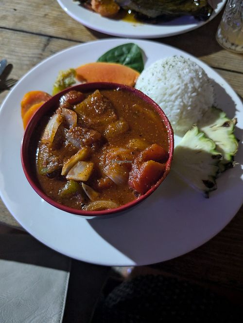 Creole dish at Reina's in Caye Caulker