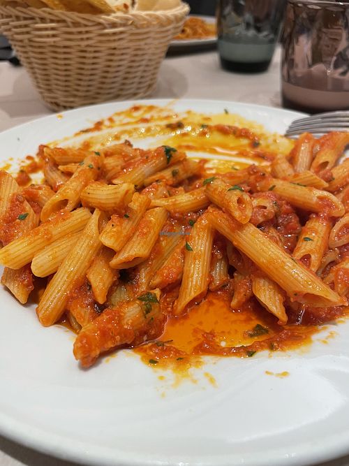 Penne all‘arrabbiata (sehr lecker)   at Roxy Bar Trattoria Spaghetteria in Olbia