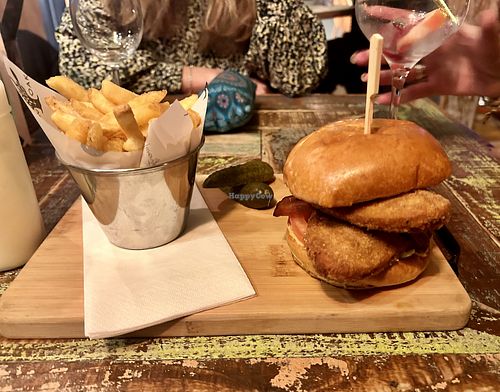Hippy Chick’n burger  at The Cow Shed in Worthing