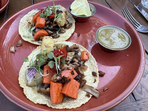 Veggie tacos   at Calistoga Depot in Calistoga