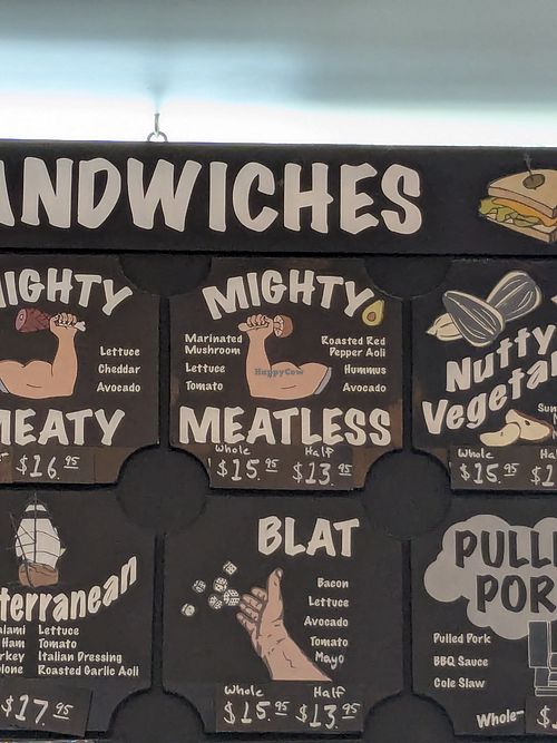 Mighty Meatless all vegan at Old World Deli in Corvallis