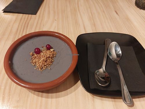 Natillas de lavanda at MEZZE in Granada