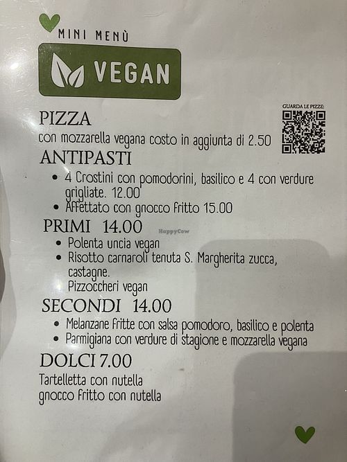Vegan options   at Trattoria Pizzeria dal Bergomi in Varedo