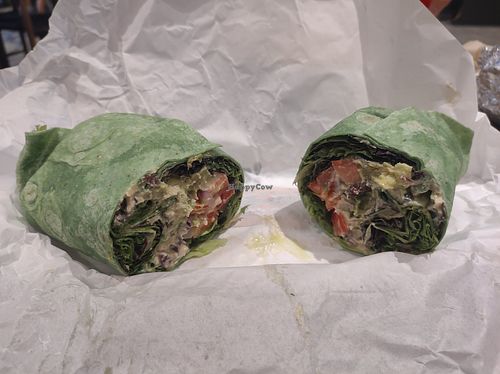 My hummus falafel wrap at Healthy Kitchen 33 & Baba Hhokry in Florida City