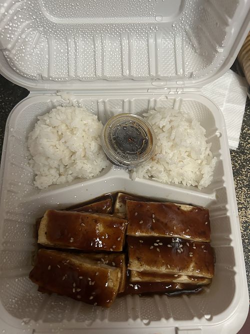 Tofu teriyaki   at Mom's Teriyaki in Auburn